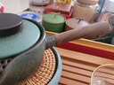 品茶客黑陶側把茶壺黑檀木手柄簡(jiǎn)約現代家用過(guò)濾單壺陶瓷功夫茶具泡茶壺 窯變綠側把壺-錘紋款(黑檀木) 曬單實(shí)拍圖