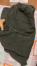 罗蒙（ROMON）男士亚麻料短袖T恤夏季潮流竖条纹半袖中袖棉麻T恤男装麻布上衣服 1801深灰色 3XL 晒单实拍图