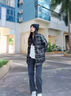 舉風(fēng)小香風(fēng)格子外套男春秋冬款加棉痞帥高級感夾克男粗花呢千鳥(niǎo)格褂子 黑色【升級款】 M 100-120斤可穿 曬單實(shí)拍圖