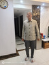 皮爾卡丹（pierre cardin）男士中年春季純棉夾克爸爸春新款翻領(lǐng)外套男裝休閑薄款夾克上衣針 C12# 卡其色 純棉 2XL 185(160-175斤) 曬單實拍圖