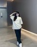 BJHG【星星B系列】不計后果夏季重工荊棘刺繡環(huán)保麂皮絨短袖T恤男上衣 米杏黃 M 曬單實(shí)拍圖