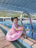 必好妝詩(shī) 兒童泳衣女童游泳衣中大童女孩6歲連體2025新款寶寶防曬溫泉泳裝 粉色 130 【125-135cm體重50-60斤】 曬單實(shí)拍圖