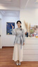 黎依奴（LISLAVE）感垂感醋酸緞面半身裙女2025夏季新款中長(cháng)款魚(yú)尾裙高腰顯瘦包臀裙 淺杏色 [春夏款9902裙長(cháng)92左右] XL 曬單實(shí)拍圖
