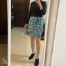 PORTS寶姿 女裝縫制針織短裙LC8N094RCY001 DEEP BLUE PRINT  XS （2） 曬單實(shí)拍圖