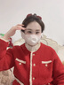 允娜保暖口罩女高顏值口罩秋冬季騎行騎車保暖神器口罩耳罩二合一耳套 白色（1只） 曬單實拍圖