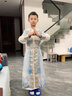 安妮優(yōu)兒漢服男童春秋少爺服古風(fēng)男孩中式新款兒童夏季國學(xué)服2025古裝唐裝 藍色 130 曬單實(shí)拍圖
