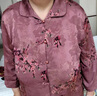 恒源祥（HYX）老年人春夏裝女奶奶真絲襯衫上衣洋氣媽媽套裝開衫70歲80老人衣服 紅色+褲子 5XL 曬單實(shí)拍圖
