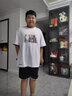 阿尼三青少年冰絲運動套裝男孩大童夏季帥氣初中高中學(xué)生短袖t恤籃球服 01款白色 冰絲套裝（店長推薦） 3XL 曬單實拍圖