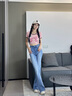 Calvin KleinJeans四季款女士潮流復古洗水微彈ck高腰直筒微喇牛仔褲J223286 高腰直筒靴型版-牛仔淺藍-1AA M 25 155/62A（1.8尺）60C 曬單實(shí)拍圖