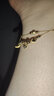七夕情人節禮物k金腳鏈新款鍍18K金女 轉運財女款 雙層愛(ài)心鈴鐺腳鏈調節款 曬單實(shí)拍圖