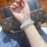 CHOMEL KINSEY高冰種玉手鐲瑪瑙手鐲半山半水油青色玉手鐲送老婆七夕情人節(jié)禮物 油青色玉鐲54-55 曬單實拍圖