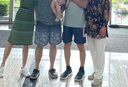 蓋浪（GAILANG） 度假沙灘褲男速干寬松大碼漸變休閑褲 旅游溫泉短褲游泳褲 H1058深藍（帶內襯） L 曬單實(shí)拍圖
