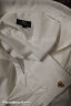 墨诺佰法式衬衫男商务休闲纯色修身免烫新郎男士袖扣衬衫长袖白衬衣 白色 39码（115-130斤） 实拍图