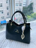 袋鼠卡拉三八節禮物品牌女士手提包軟皮包包2026新款氣質(zhì)媽媽結婚包斜挎包 黑色（配禮盒+手包卡包） 曬單實(shí)拍圖