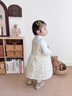 優(yōu)奇嬰兒裙子秋冬款夾棉寶寶連衣裙背心無(wú)袖裙洋氣可愛(ài)時(shí)髦女童秋冬裝 米杏色 90cm 曬單實(shí)拍圖