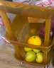 也雅（Yeya）零食車 置物架小推車 嬰兒用品收納移動(dòng)零食架廚房收納架落地 輕奢晶透琥珀-3層推車 曬單實(shí)拍圖