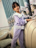 G.DUCKKIDS童裝女童套裝2023新款春秋4-12歲女孩運(yùn)動(dòng)小香風(fēng)網(wǎng)紅兩件套衣服 紫色 春秋款 120 cm年齡適合6-7歲小孩子 曬單實(shí)拍圖