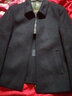 恒源祥高端羊毛呢大衣中年行政夾克男士短款秋冬季雙面呢商務(wù)休閑外套男 藏青色 3XL 185 曬單實(shí)拍圖