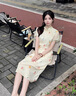 鳳蝶兒新中式連衣裙2024年夏季新款甜辣妹小個(gè)子溫柔國(guó)風(fēng)漢元素改良旗袍 國(guó)風(fēng)小人中長(zhǎng)款單連衣裙 M 曬單實(shí)拍圖