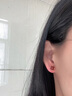 GRAMDA南紅瑪瑙銀耳釘女本命年簡約氣質(zhì)高級感耳飾品媽媽生日禮物送女友 南紅瑪瑙銀耳釘 曬單實拍圖
