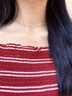 MITHAOL KUSC黃金色間珠鏈女 輕奢小眾鎖骨鏈女款 夏天韓系簡(jiǎn)約氣質(zhì)疊戴打底鏈 黃金色專(zhuān)柜禮盒裝 情人節紀念日生日禮物送女友 曬單實(shí)拍圖