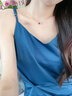 唐后（TH）紅瑪瑙項(xiàng)鏈女925銀愛(ài)心形鎖骨鏈吊墜送媽媽生日節(jié)日禮物 玫瑰金色紅瑪瑙 曬單實(shí)拍圖