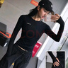 歐凱茜（Aucassie）2025秋冬跑步運動(dòng)上衣女長(cháng)袖速干T恤緊身彈力訓練健身t恤瑜伽服 黑色 L (體重113-120) 曬單實(shí)拍圖