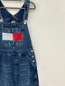 TOMMY JEANS【美式復(fù)古】女裝純棉經(jīng)典潮流拼色大口袋牛仔背帶褲19637 牛仔藍1A5 S 曬單實拍圖