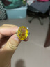 胖東來品質托帕石戒指天l然指環(huán)藍l寶石女戒銀鑲鉆水晶不褪色不敏 黃色活口戒指 曬單實拍圖