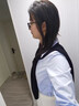 南極人Nanjiren女士披肩外搭韓系針織披肩四季百搭純色疊穿圍巾時(shí)尚校園風(fēng)斗篷 黑色 曬單實(shí)拍圖