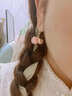 BJYL粉色水果流蘇耳環(huán)女士2025新款高級感輕奢小眾蚊香盤(pán)耳夾無(wú)耳洞女 蚊香盤(pán)耳夾一對（無(wú)耳洞拍） 曬單實(shí)拍圖