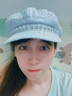 云見森知?dú)W根紗新款八角貝雷帽子女顯臉小薄款韓版珍珠氣質(zhì)鴨舌防曬畫家帽 白色 帽圍：55-59cm 曬單實(shí)拍圖