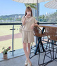 歐迪惠休閑褲女2025年新款衣服女裝夏季輕熟風(fēng)時(shí)尚小個(gè)子運動(dòng)套裝女短褲 卡其色套裝 M 曬單實(shí)拍圖