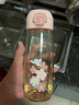 SUPER mama兒童水杯 PPSU吸管杯 寶寶喝水直飲杯幼兒園小學(xué)生大人水杯 花瓣粉600ML【吸管蓋+直飲蓋】 曬單實(shí)拍圖
