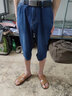 羅蒙（ROMON）牛仔短褲男2025夏季男士休閑商務(wù)七分褲子男潮流寬松薄款中男褲 曬單實(shí)拍圖