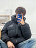 卡帕（Kappa）背靠背保暖羽絨服男2024新款冬季連帽防寒服外套男款潮K0E72YY01D 黑色 M 曬單實(shí)拍圖