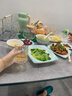 景探景德鎮(zhèn)輕奢骨瓷餐具整套金邊漸變色碗碟套裝家用結(jié)婚喬遷新居送禮 天空之城方形天元煲 56件套 曬單實(shí)拍圖