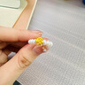 中國黃金（CHINA GOLD）玫瑰花黃金戒指女足金轉運珠珍珠生日禮物送女友老婆紀念日紀念 玫瑰珍珠戒指 曬單實(shí)拍圖