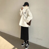 舒芳蝶2025冬季新款女裝韓版寬松百搭立領(lǐng)羊羔毛絨兩面穿字母棉衣棉服女 白色 S 曬單實拍圖