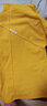 登森奧奧 新款雙面德絨打底衫女秋冬加絨加厚百搭長(cháng)袖內搭半高領(lǐng)T恤 黃色（雙面絨） XL 建議115-130斤 曬單實(shí)拍圖