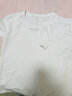 艾路絲婷V領(lǐng)修身短袖T恤女夏裝女裝打底衫560 白色 M 曬單實(shí)拍圖