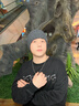 利伯100%純山羊絨男女士保暖戶外大頭圍針織寬松情侶護耳包頭帽月子帽 深灰色 曬單實拍圖