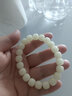 靈月閣手持白玉菩提根手串老桶型菩提子佛珠文玩手串男女手鏈女神節禮物 素珠 鬼工老型桶珠 10mm（油性足 上色快) 曬單實(shí)拍圖