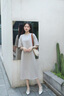 MaxMara 【臻選惠享】春夏女裝針織T恤式連衣裙9621014106 杏色 M 曬單實拍圖