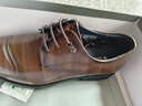 蜘蛛王男鞋春季商務(wù)皮鞋男正裝工作鞋冬季加絨可選男士婚鞋小碼內增高鞋 棕色四季(系帶) 42 (260mm) 曬單實(shí)拍圖