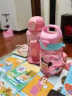 迪士尼（Disney）儿童水杯吸管防摔宝宝便携夏季幼儿园Tritan水杯带背带家用 米妮 350ml 【吸管杯】 实拍图