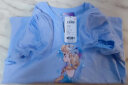 迪士尼（Disney）童装女童针织短袖T恤宝宝甜美泡泡袖上衣公主儿童半袖2024新款夏 梦幻蓝 150cm 实拍图
