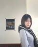 目丸韓版笑臉圍巾帽子一體百搭圍脖女冬季2025新款斗篷披肩外搭高級感 笑臉-黑色 曬單實拍圖