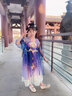 迪士尼（Disney）漢服女童夏季兒童古裝2025新款中國風(fēng)古風(fēng)裙小女孩夏款公主連衣裙 紫色 150 曬單實(shí)拍圖