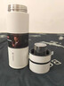 同優(yōu)男士玻璃杯一鍵開蓋車載水杯雙層高檔喝茶茶水分離保溫杯泡茶杯子 白色保溫杯 500ml 1只 曬單實拍圖